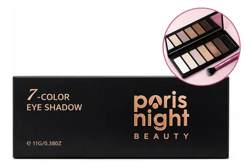 Paleta De Sombras 7 Colores Glitter Brillo Paris Night 11g