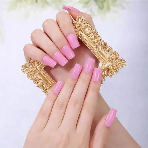 Tiras De Uñas de Gel Premium 22u Autoadhesivas – No Necesitan Lámpara Uv – Rosa Chicle