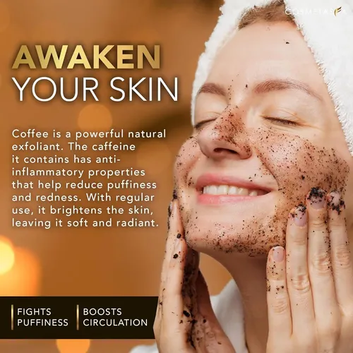 Exfoliante De Café Arábica Orgánico Cosmetasa 2 En 1 Con