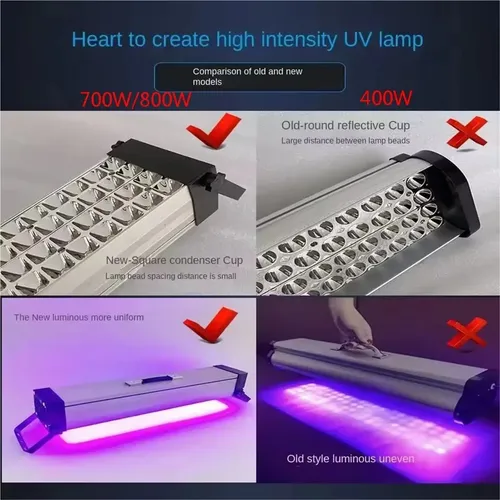 Alta Intensidad Lámpara De Curado Uv Led De 800w 395/405nm