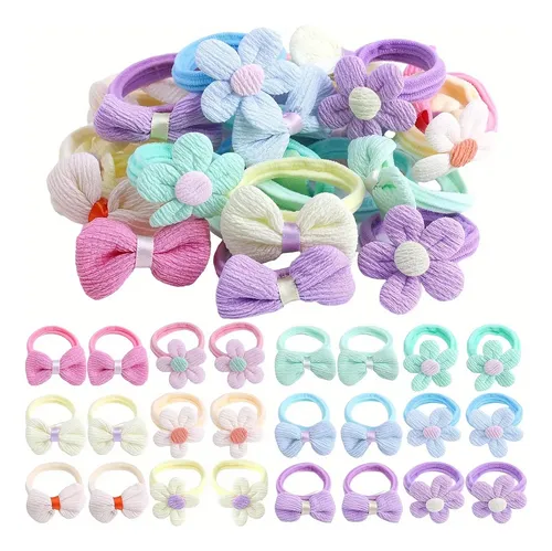 24 Lindas Flores Para Niños Con Anillos De Pelo De Lazo