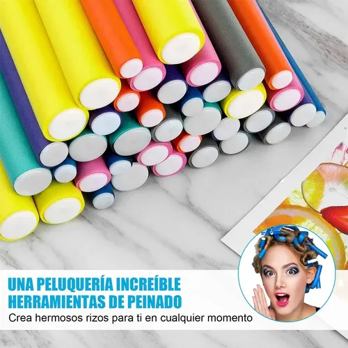 Rizadores De Cabello Sin Calor, 42pcs Rizo Tubos Cabello !