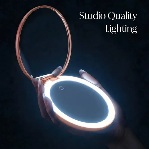 Espejo De Maquillaje Fancii Taylor Con Iluminación Led, 10 Unidades, 1 X Oro Rosa Rosa