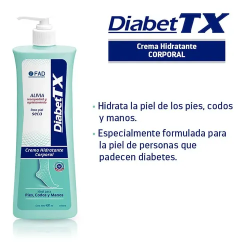Diabettx Crema Corporal Hidratante 400 Ml