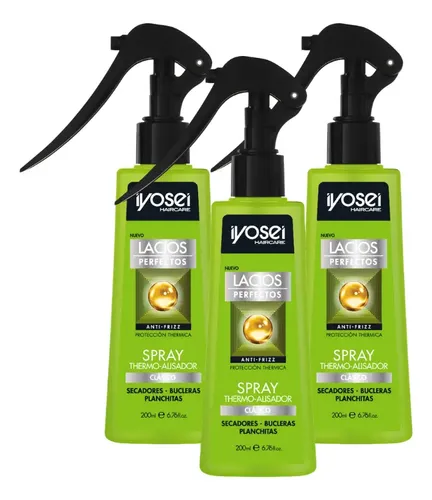 3 Protector Térmico Alisador Anti Frizz X 200ml Iyosei