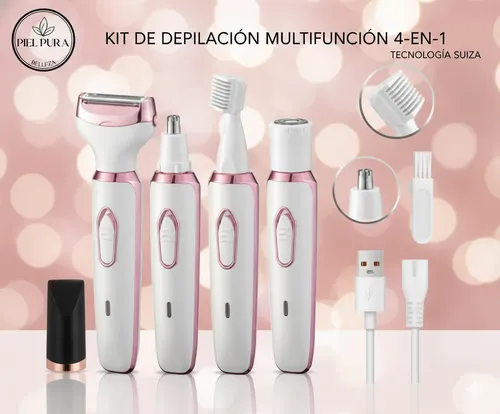 Depiladora Eléctrica Wishsky 4 En 1 Recargable Mujer