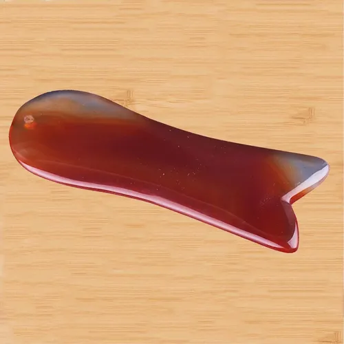 Rodillo De Jade Rojo, Herramienta Facial Para Raspar Guasha,