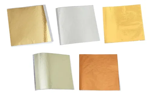 500 Hojas De Papel De Transferencia De Lámina De Oro De