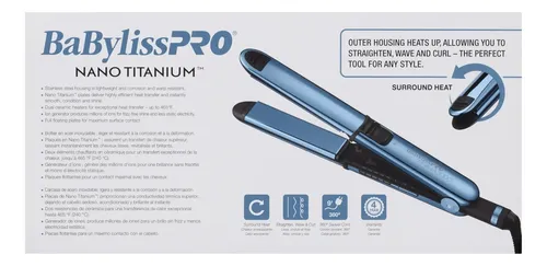 Plancha De Pelo Babylisspro Nano Titanium Prima3000 1 1/4