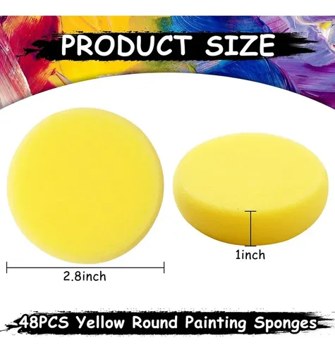 48 Piezas De Esponjas De Acuarela Para Pintura, Cerámica E I