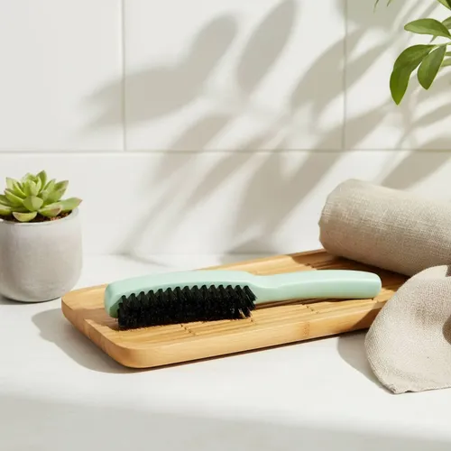 Cepillo De Peinado Para Cabello Y Barba Con Cerdas, Negro