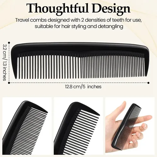 Peinetas De Pelo, 100 Unidades, A Granel, De Plástico Negro, Negro