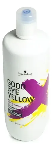 Shampoo Schwarzkopf Good Bye Yellow Matizador Sin Sulfato 1l
