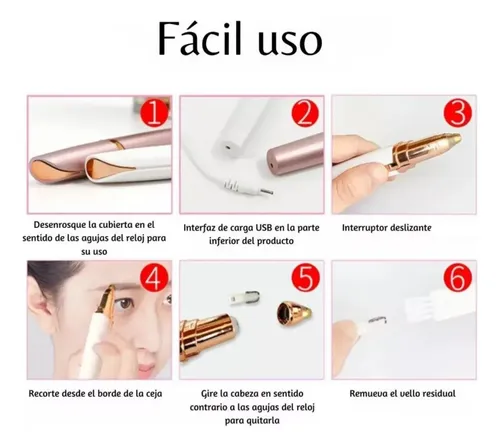 Combo Depiladora De Cejas Con Espejo De Bolsillo