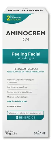 Aminocrem GM Peeling Facial Ácido Glicólico y Mandélico Pack 2x30g