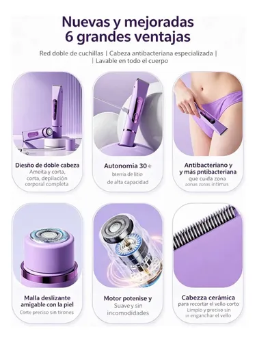L Depiladora Inalambrica Mujeres Rasuradora Modelo Digital