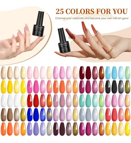 Conjunto De Esmalte En Gel Con Lámpara Uv Led Y Kit De
