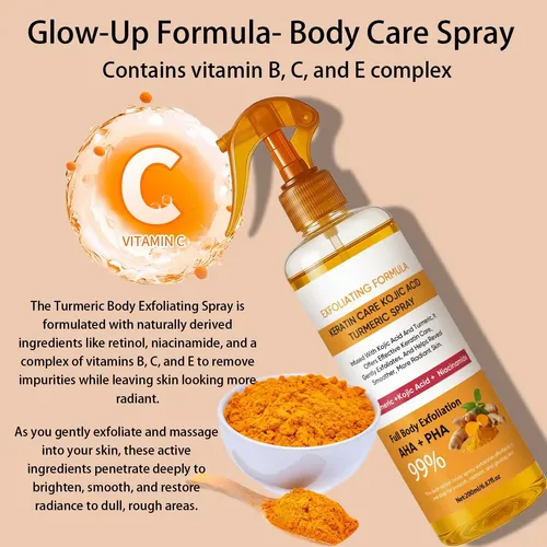 Spray Exfoliante De Cúrcuma Para El Cuidado Corporal De Quer