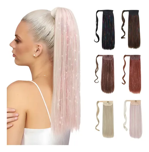 Ponytail Con Tinsel Brillos Y Cabello Opaco Taurina P013 Color 60/12