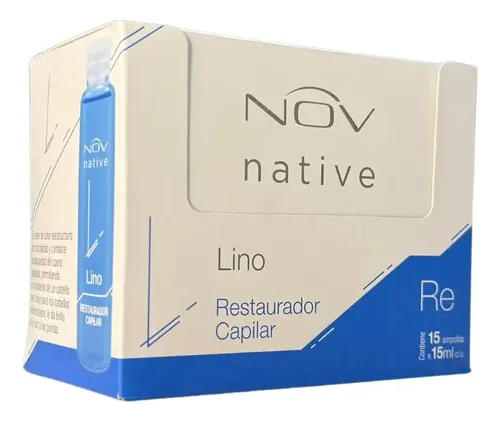 Ampollas Nov Native Argan + Lino + Keratina X 3 Cajas