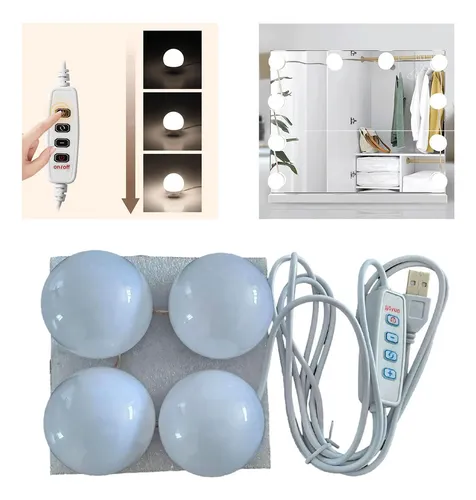 Luces De Espejo De Tocador Simples Montadas En La Pared Para