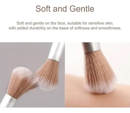 Set De 10 Brochas De Maquillaje Suaves Para Viaje, Sintética