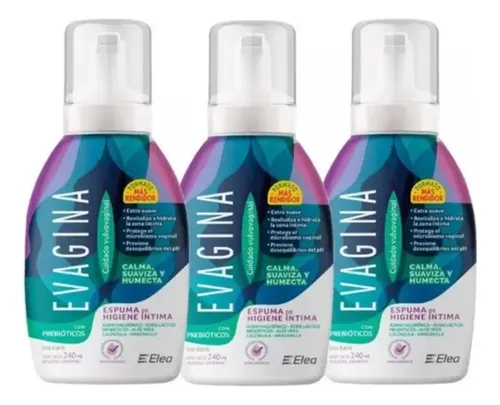 Evagina Combo X 3 Espuma De Higiene Calma Y Humecta X 240 Ml