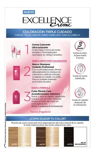 Tintura L’Oréal Paris Excellence Ultra aclarantes tono 120 rubio ultra claro natural para cabello x 45g