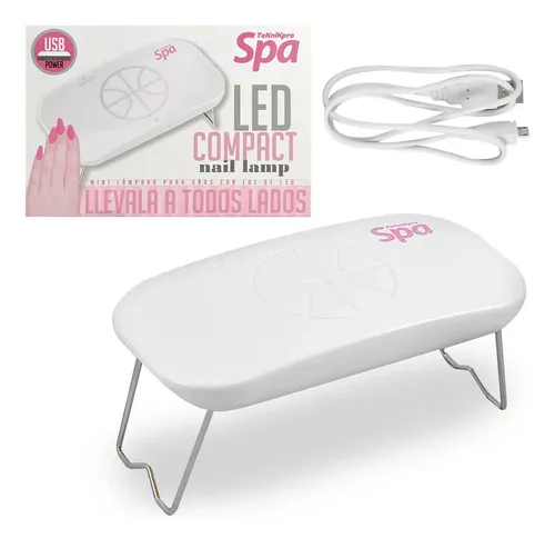Mini Cabina Led Portatil 5w Compact Nail Lamp Color Blanco