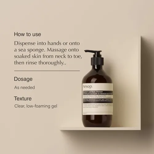 Dúo Gel Limpiador Y Bálsamo Corporal Aesop Geranio 478ml