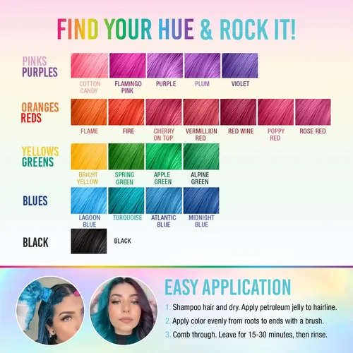 Tinte Para Cabello Punky Turquesa 100ml Vegano Sin Ppd