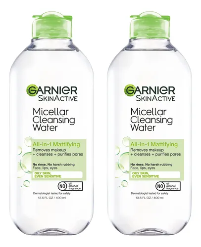 Agua Micelar Garnier Para Piel Grasa, 400 Ml (2 Unidades)