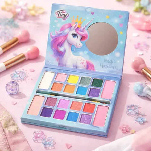 Paleta De Maquillaje Infantil Unicornio Colores Vivos