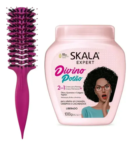 Kit Rulos Mascara Skala Divino Potao Cepillo Definidor Curly