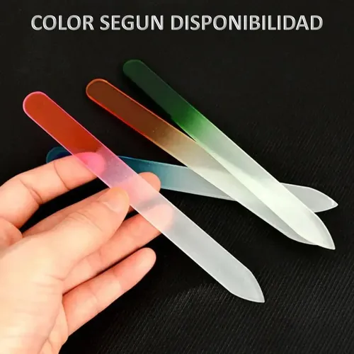 Lima De Vidrio Templado Cristal Para Uñas