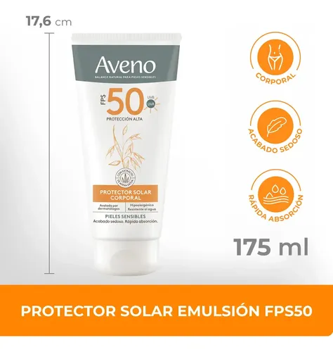 Aveno Protector Solar Emulsión Corporal Fps 50 X 175 Ml