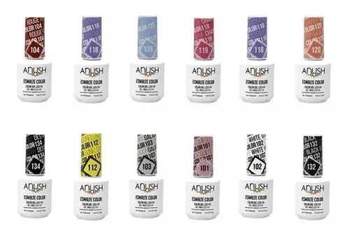 12 Esmaltes Semipermanentes Color X15 Ml Anush