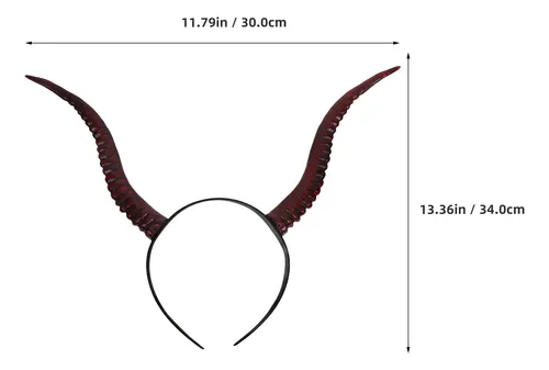 Diadema Con Cuernos De Diablo Para Halloween: Aro De Pelo Co