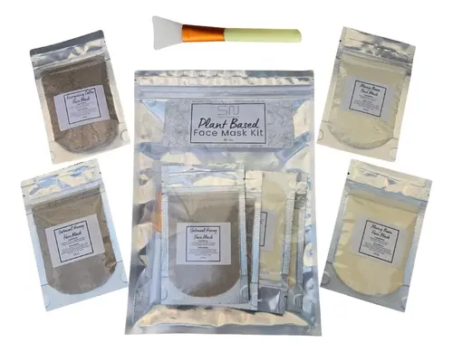 Kit De 4 Mascarillas Veganas Seoul Naturals Con Brocha