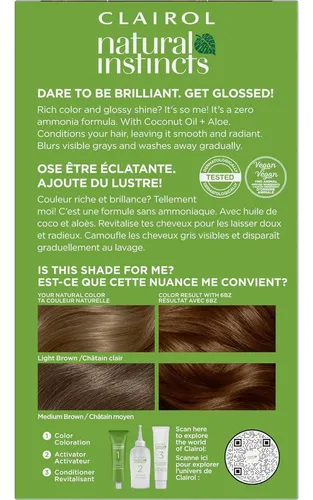 Tinte Demi-permanente Clairol Natural Instincts 6bz