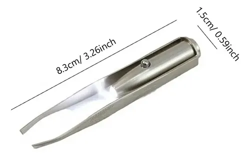 Pinzas For Depilar Ceja Con Luz Led, Pinza Ceja Luces Led