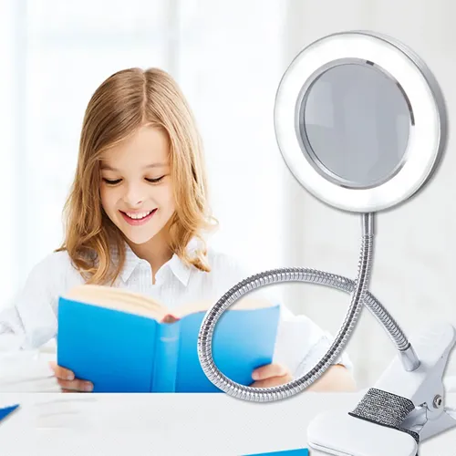 Lámpara De Mesa Ligera Y Flexible Con Cuello De Cisne Con Le