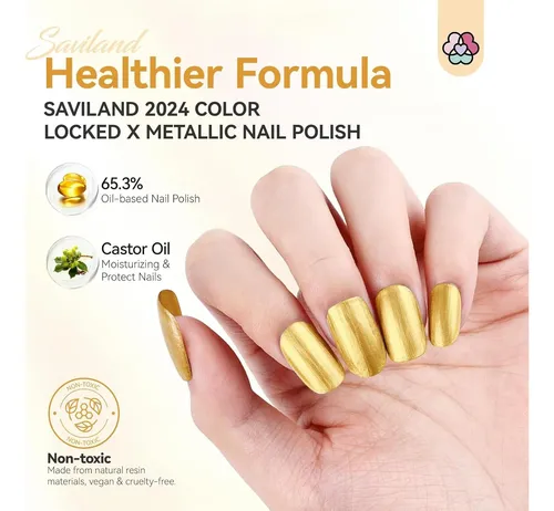 Esmalte Dorado Metálico Saviland 0.34 Oz