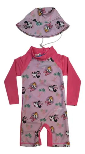 Enterito Body Agua Con Gorra Minnie Disney Original Uv50
