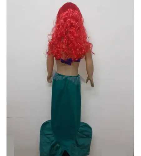 Peluca Roja Larga La Sirenita. Cotillon Chirimbolos