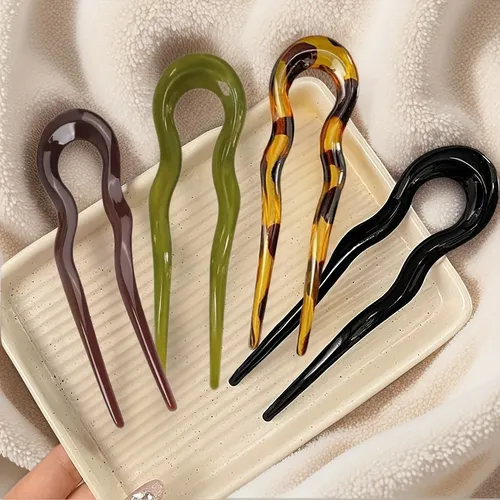 Set 4 Horquillas En U Para Peinados Y Recogidos Uxingfajia