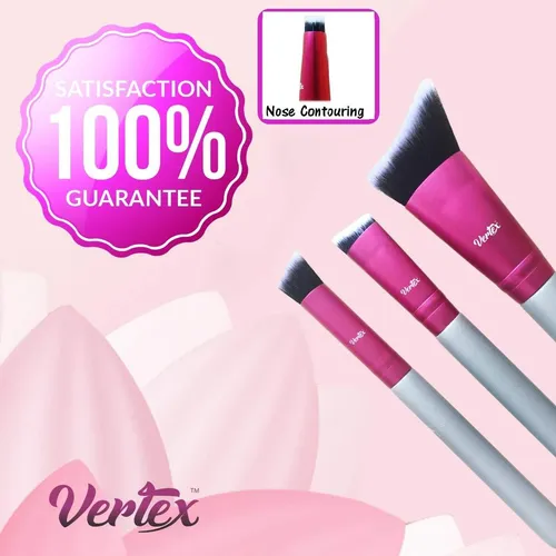 Juego De Brochas De Maquillaje Vertex Beauty Contorno Facial