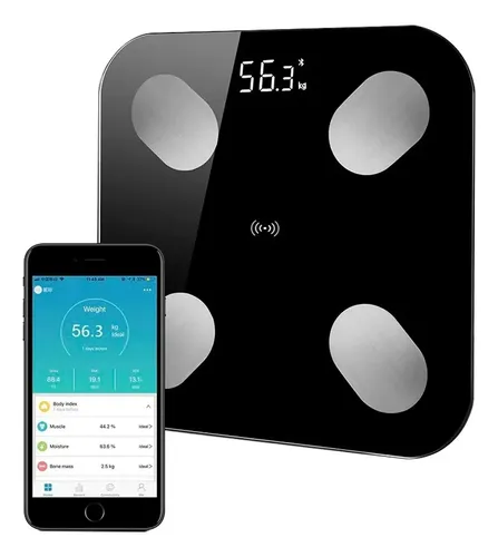 Balanza De Baño Bluetooth Familiar Ultra Slim 180kg