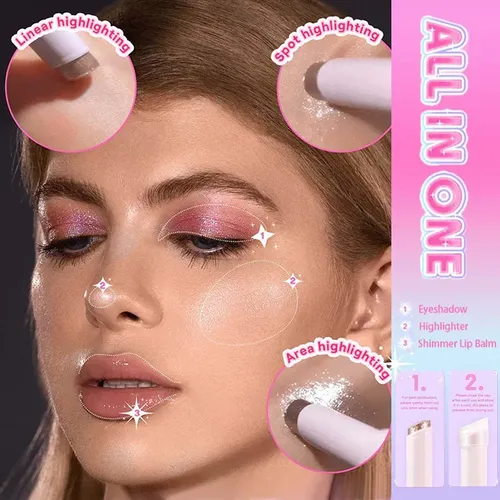 Olibolla Stick Crystal Sombra E Iluminador Glitter Crystal