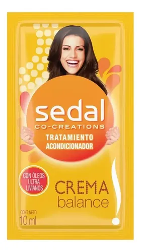 Acondicionador Sedal Crema Balance Co-Creations, Pack Con 24 Sachets Hipoalergénico